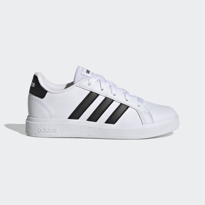 Chaussures pour Enfant - ADIDAS - Grand Court 2.0 K - Blanc - Lacets - Plat
