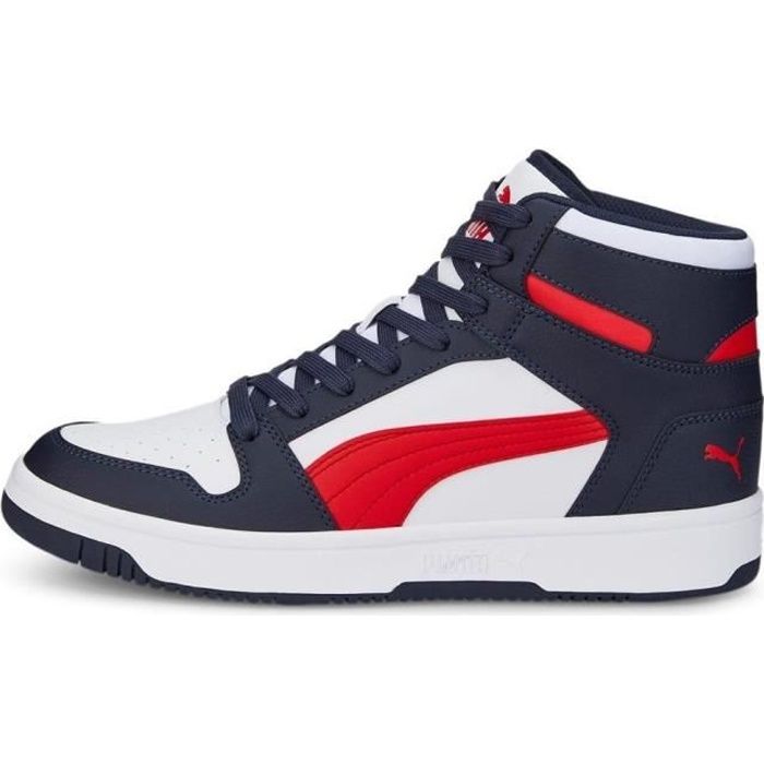 Chaussures PUMA Rebound Mid Blanc,Bleu marine - Homme/Adulte