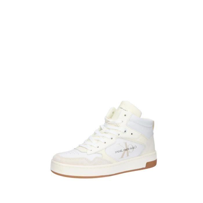 Baskets montantes femme Calvin Klein Jeans Ref 58809 02X Ivoire / Blanc