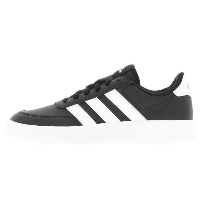 Chaussures basses cuir ou simili Breaknet 2.0 - Adidas - Homme - Noir - Lacets - Semelle semi-rigide