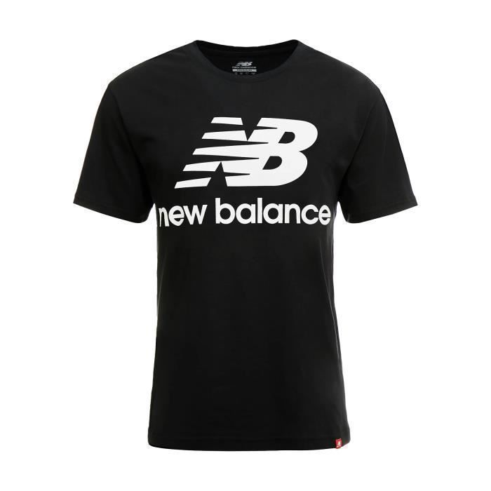 T-shirt coton col rond New Balance noir