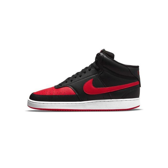 Chaussures Nike Court Vision Mid pour Homme DM8682-001 Noir - Synthétique - Lacets - Plat