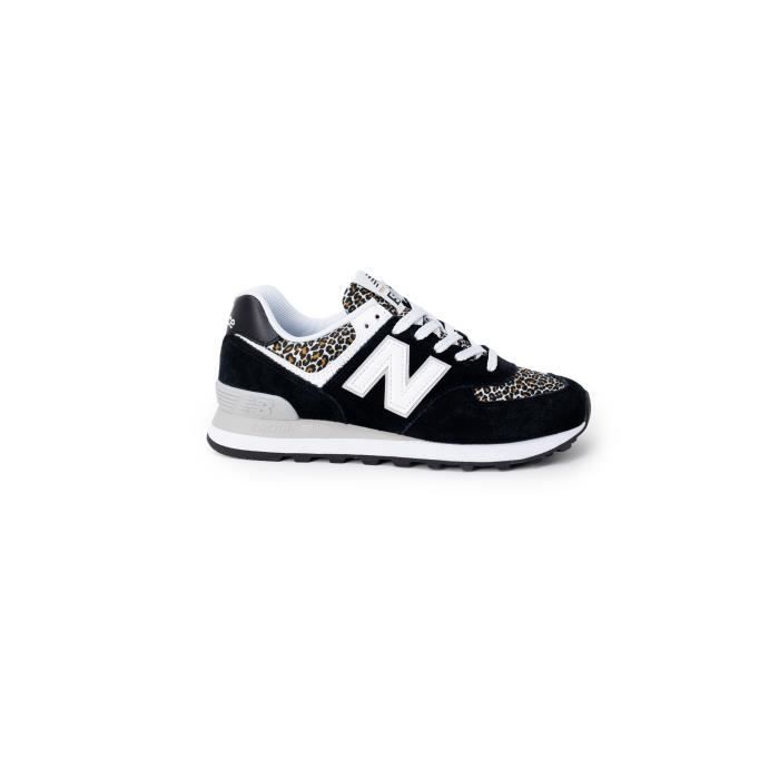 NEW BALANCE Baskets Sneakers Femme Noir Cuir GR76107