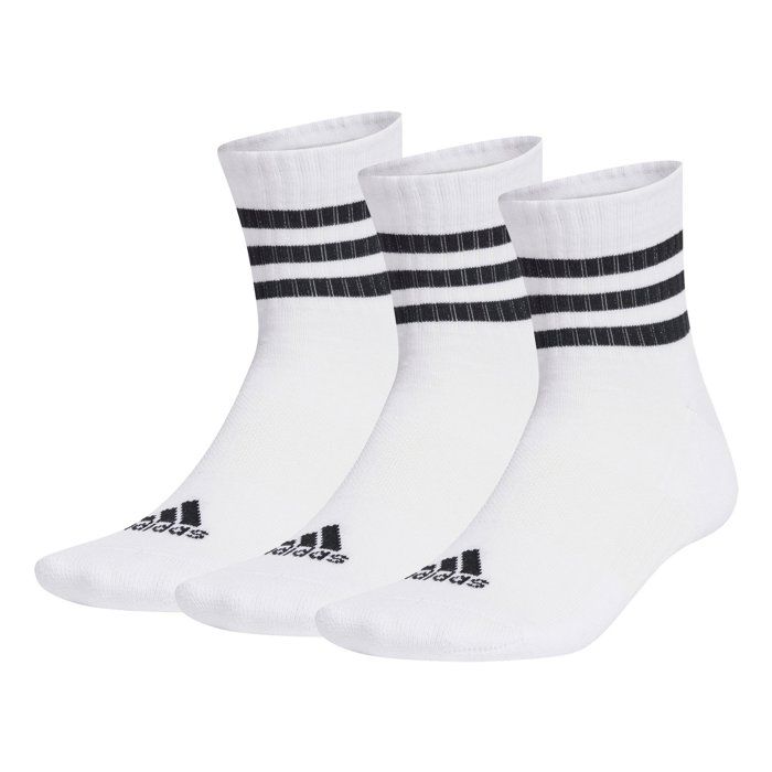 Lot de 3 paires de chaussettes coton Adidas blanc - ADIDAS - Chaussettes - Blanches - Adulte - Mixte