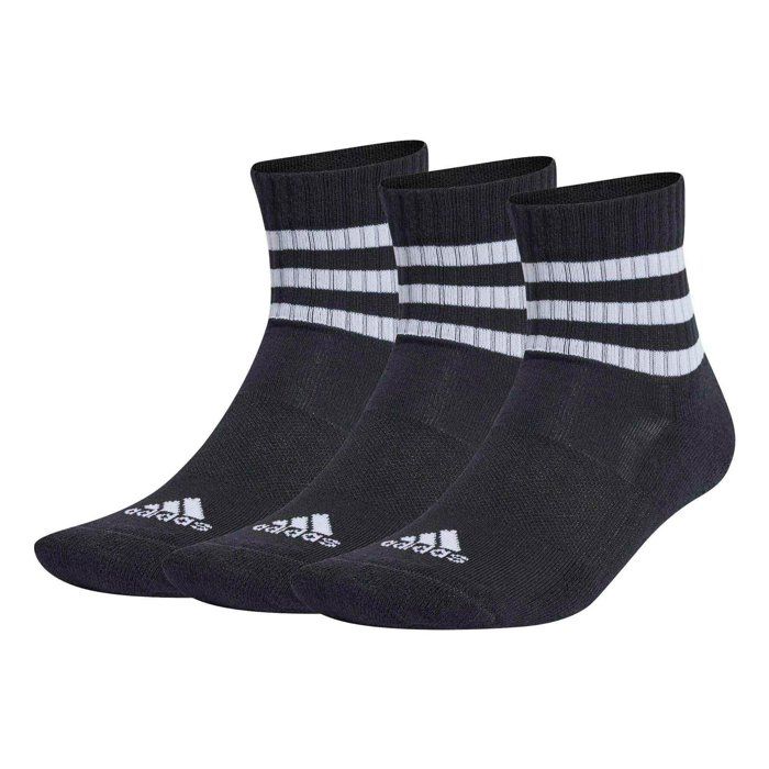 Chaussettes - ADIDAS - Lot de 3 paires - Noir - Coton/Polyester recyclé - Mi-hautes