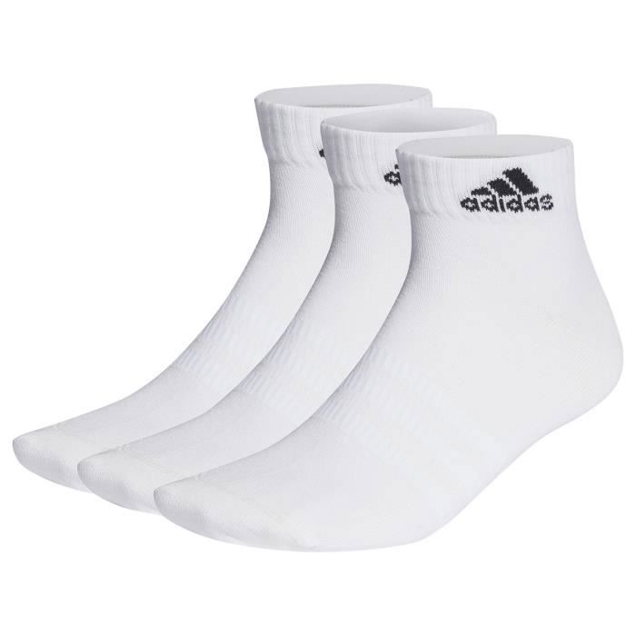 Chaussettes quarter - Adidas - Lot de 3 - Blanc - Unisexes - Coton et polyester recyclé