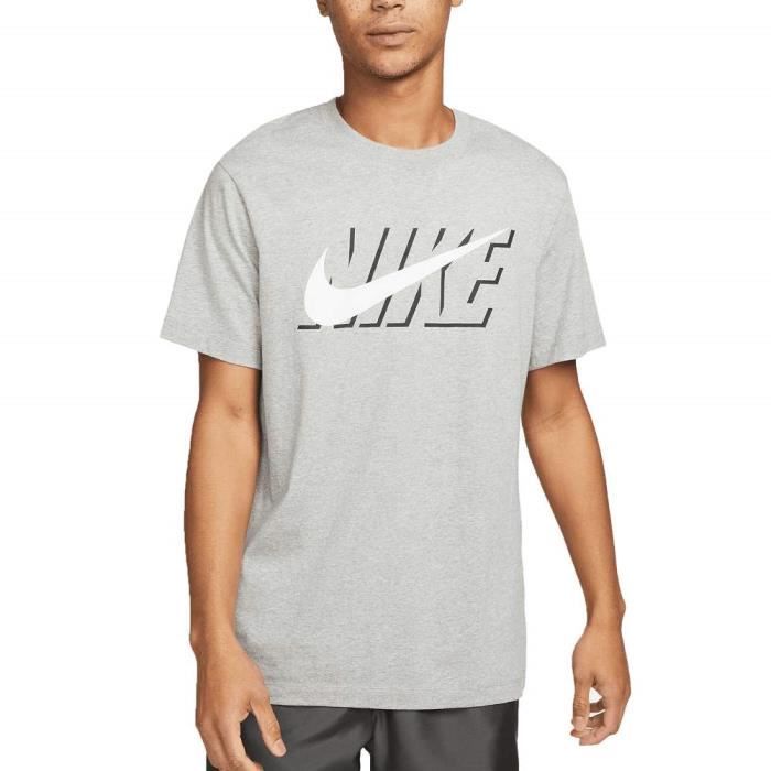 Nike T-shirt pour Homme Swoosh Block Gris DZ3276-063