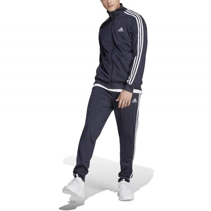 Adidas Survêtement pour Homme Basic 3-Stripes Tricot Bleu HZ2220