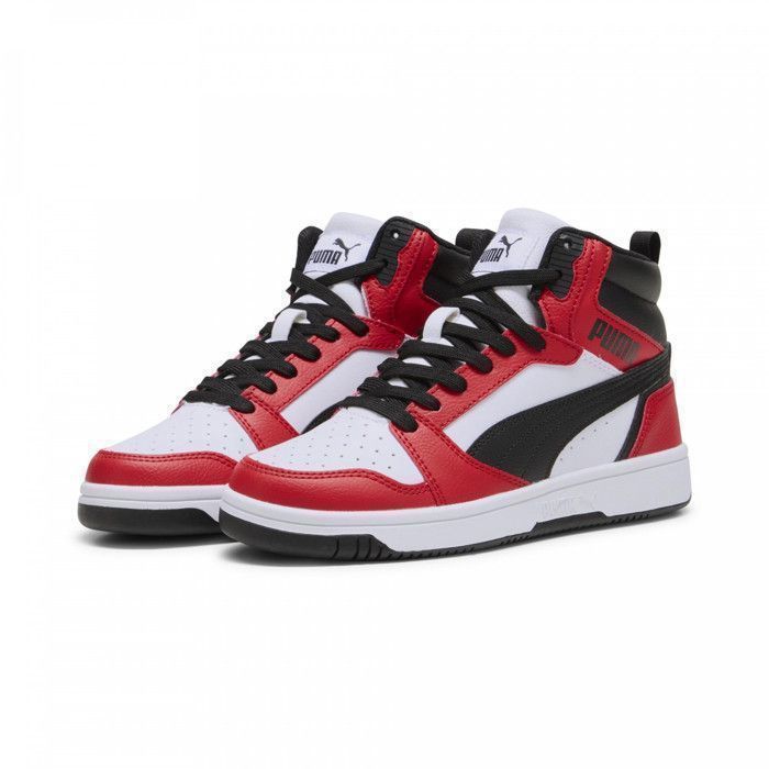 Chaussures Enfant - Puma - Rebound V6 Mid Jr - Blanc - Lacets - Synthétique - Marjane Mall - Image 1