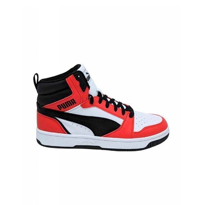 Chaussures Enfant - Puma - Rebound V6 Mid Jr - Blanc - Lacets - Synthétique - Marjane Mall - Image 2