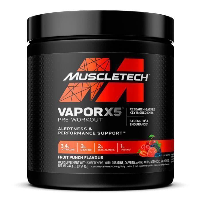 Pre-workout MuscleTech - Vapor X5 Pre-Workout - Fruit Punch 248g