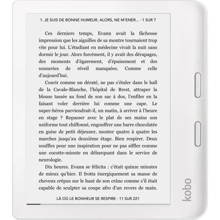 Liseuse KOBO Libra 2 Blanc - 7" - 300ppp - Comfortlight PRO - Waterproof - Bluetooth - 32Go