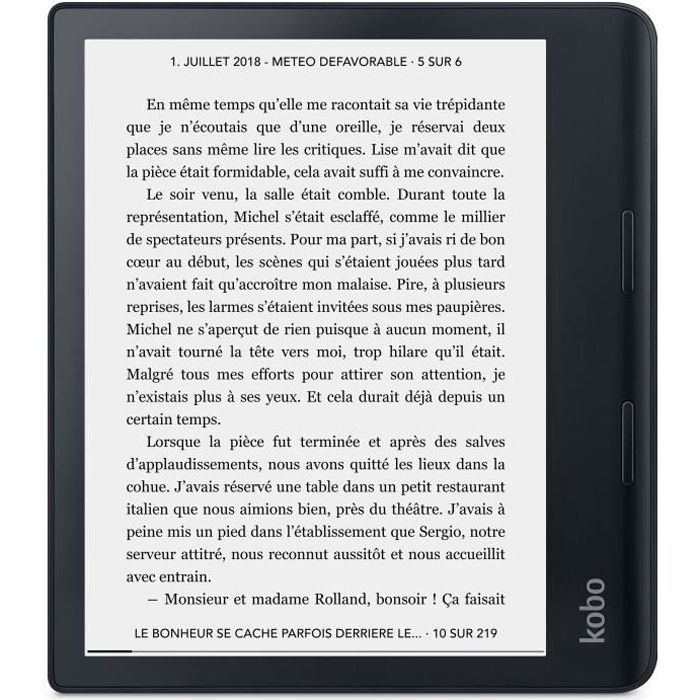 Liseuse KOBO Sage - 8" - 300ppp - Comfortlight PRO - Waterproof - Bluetooth - Dropbox - 32Go