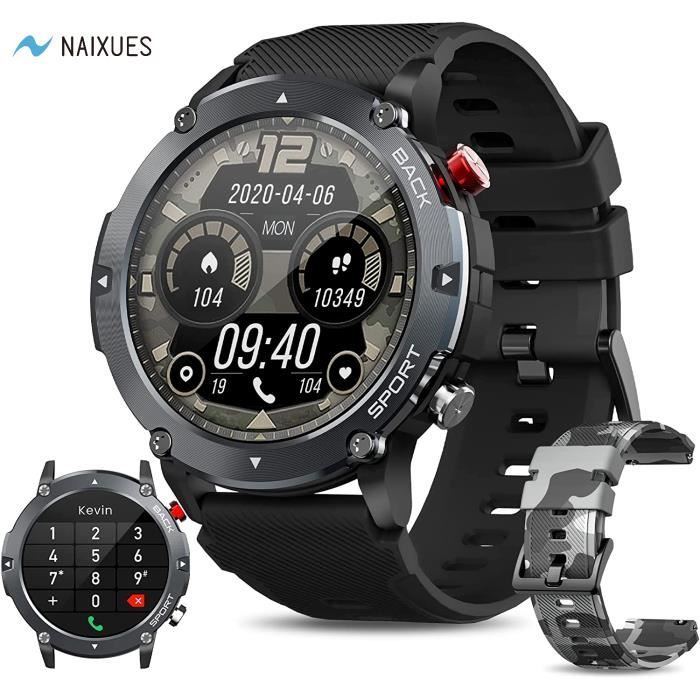 Montre Connectee Homme - NAIXUES - C21 - IP68 Étanche - SpO2 - 20 Modes Sportifs