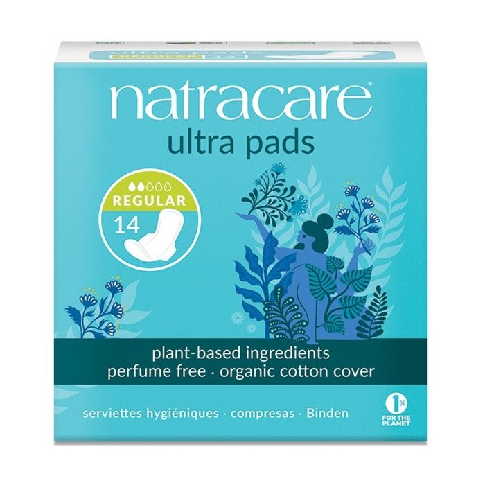 Serviettes hygiéniques - NATRACARE - Ultra Normal - 14 unités - 100% coton bio - Biodégradable 99%