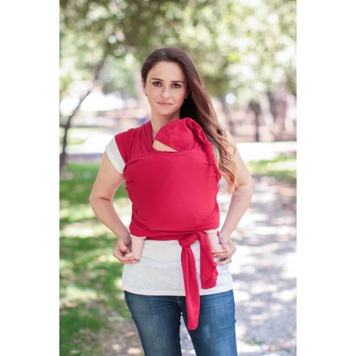 ECHARPE PORTE BEBE FUSHIA + BONNET BEBE