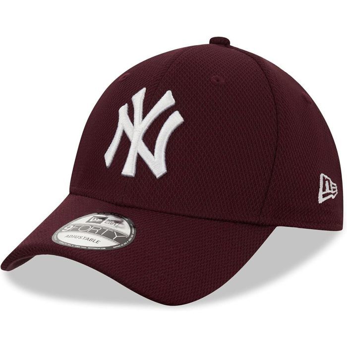 Casquette - New Era - Diamond Era 9Forty - New York Yankees - Rouge bordeaux/blanc - Taille unique