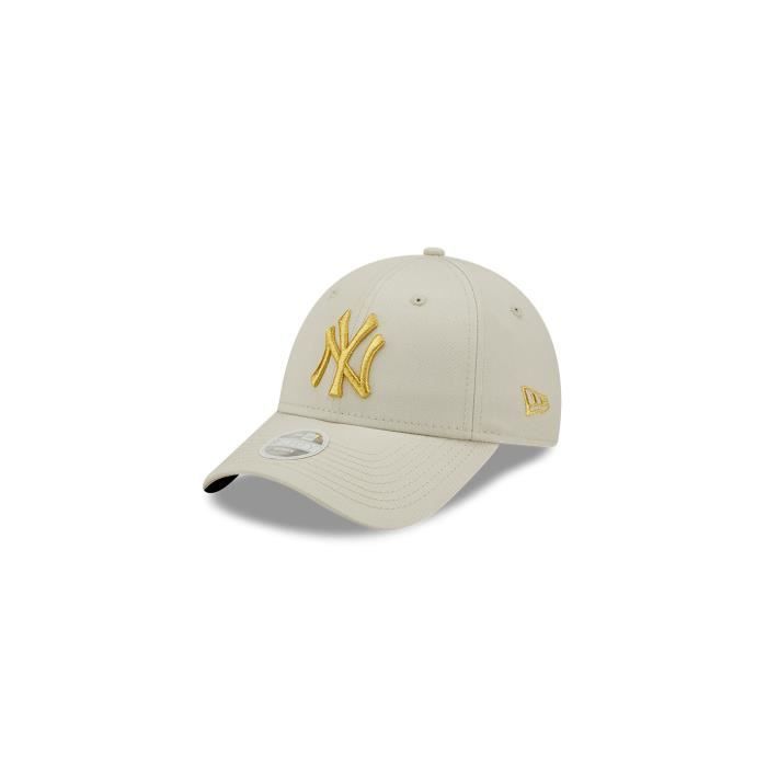 Casquette Femme - New Era - 9FORTY - New York Yankees - Logo Métal - Beige - Sportswear