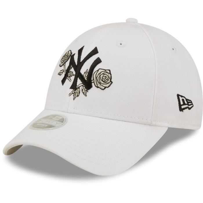 New Era 9Forty Damen Cap - FLORAL New York Yankees blanc