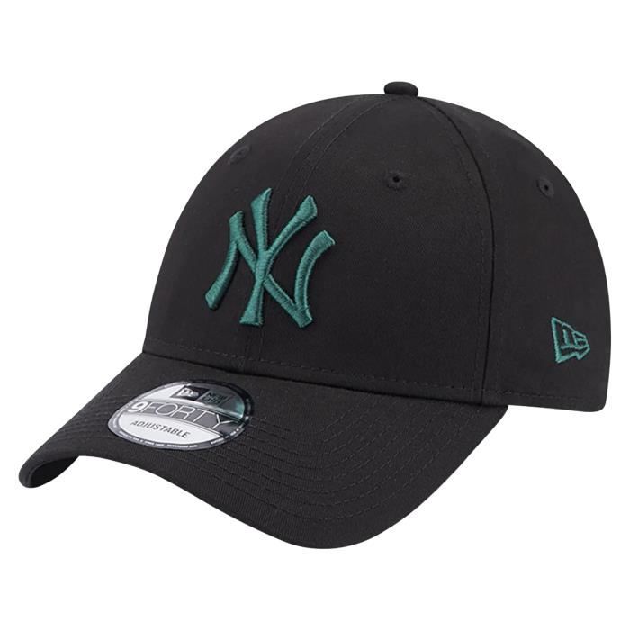 Casquette - NEW ERA - Noir - 100% Coton - Coupe dad cap - Fermeture strapback