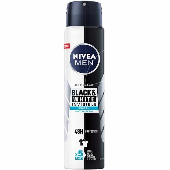 men déodorant invisible fresh Black & White 48h 200ml