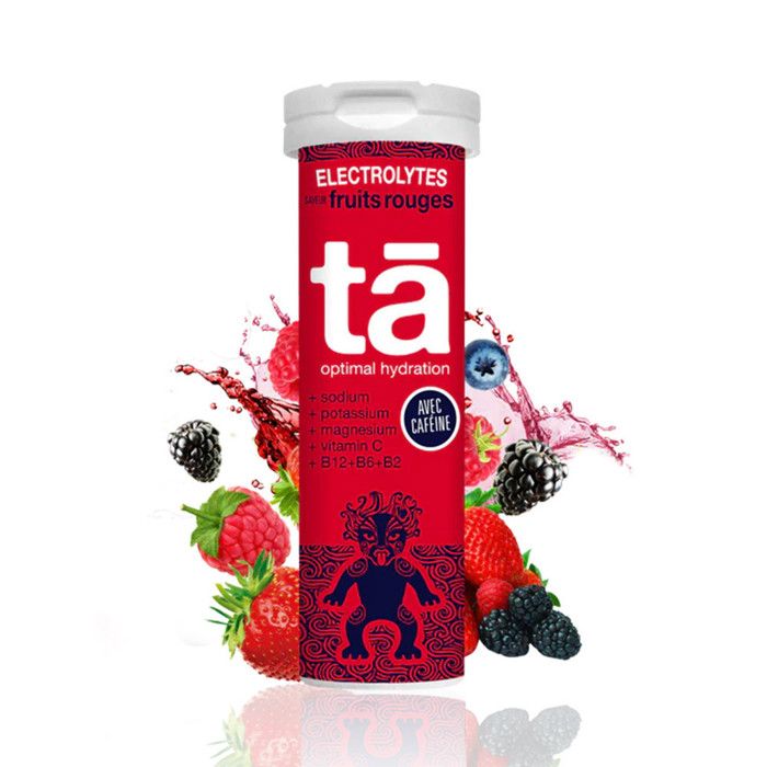 Electrolytes optimal hydration (12 tabs)| Boissons énergétiques|Fruits rouges + caféine|No Name