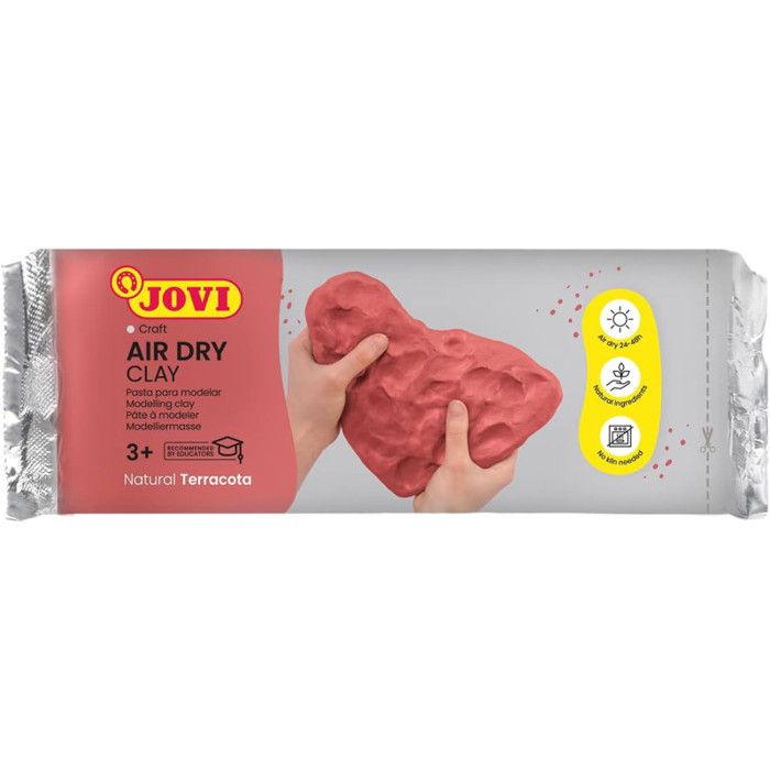 Pâte à modeler - Auto durcissant - Terracotta - Séchage sans four - 500g - Jovi