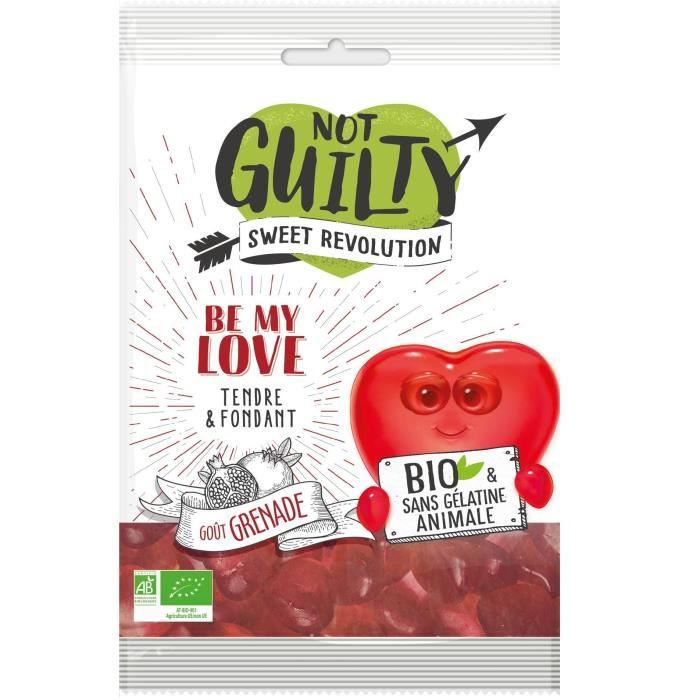 NOT GUILTY Gélifiés Sachet de Be My Love saveur Grenade - BIO - 100 g