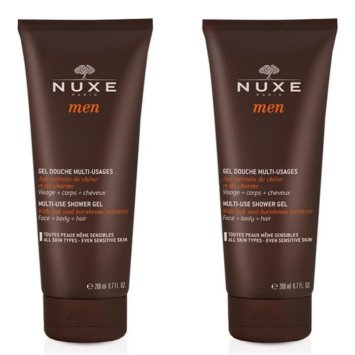 NUXE MEN GEL DOUCHE CORPS ET CHEVEUX 2X200ML