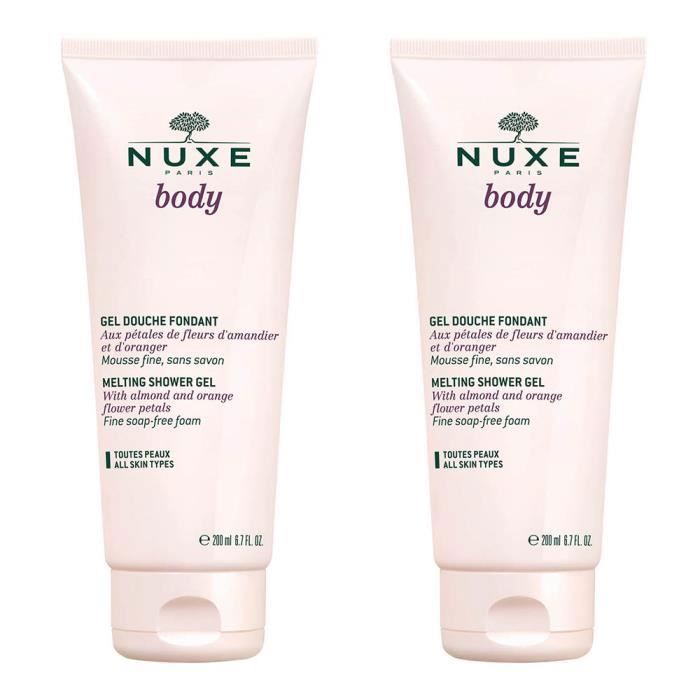 nuxe body gel douche fondant 2x200ml