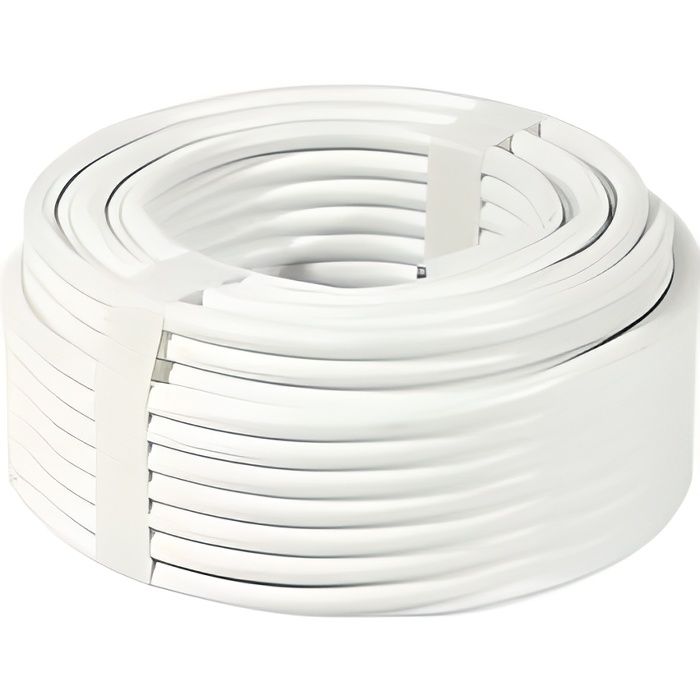 Câble antenne TV - Non spécifié - 100 mètres - Coaxial - Blanc - Raccordement appareils