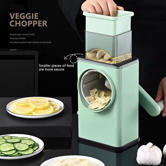 OEMG Coupe-fruits Hachoir manuel pour légumes, râpe à tambour rotative polyvalente pour la maison