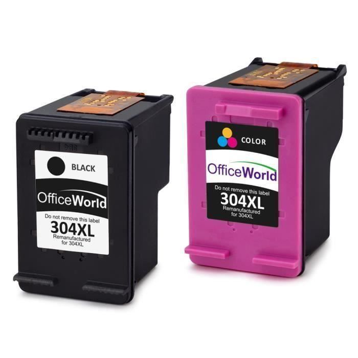 Cartouches compatibles HP 304 XL noire et trois couleurs pour HP deskjet 3720 3730 3750 3760 2620 2630 2640, Hp envy 5030 5032