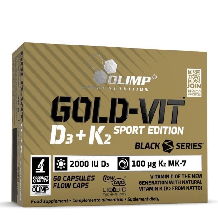 Vitamine D Olimp Sport Nutrition - Gold Vit D3+K2 Sport Edition - 60 Gélules