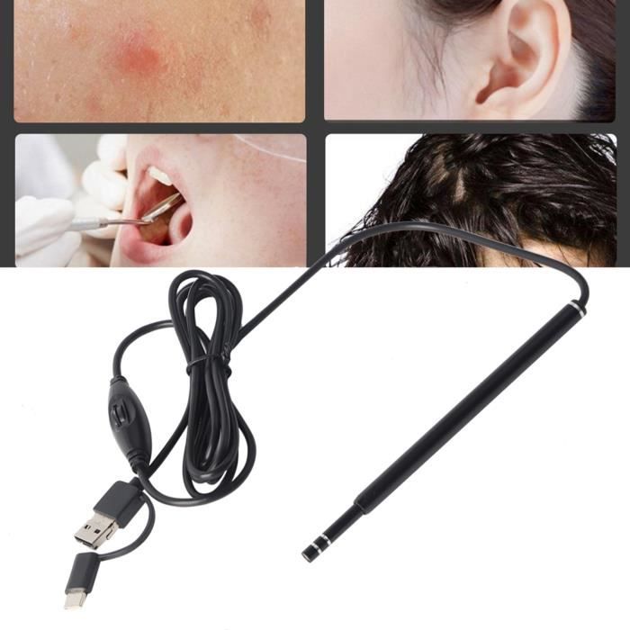 OMABETA Endoscope de nettoyage des oreilles Cure-oreille, dissolvant de cire, nettoyeur, Endoscope, caméra, hygiene traitement