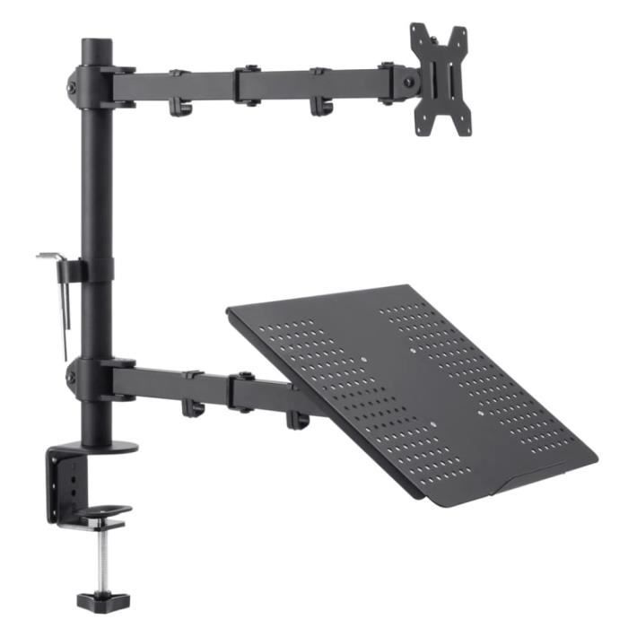 Support de moniteur avec plateau inclinable pour ordinateur portable