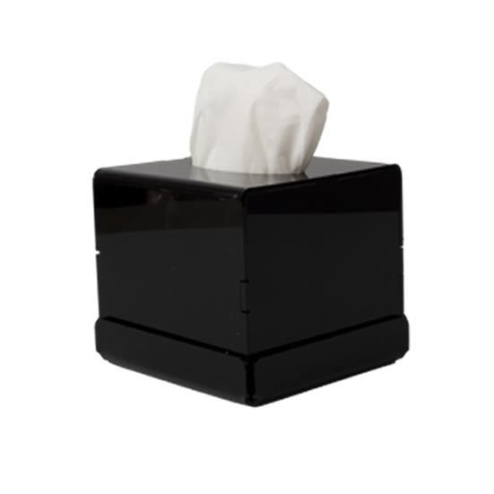Opalescence BOITE A MOUCHOIR PETIT MODELE  CARRE 
EN PLEXIGLASS 
BASIC NOIR