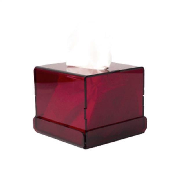 Opalescence BOITE A MOUCHOIR PETIT MODELE  CARRE 
EN PLEXIGLASS 
BASIC ROUGE