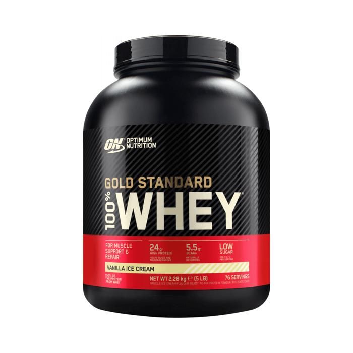 Complément alimentaire (Protéine) - Gold whey standard 2,270kg - Optimum Nutrition - Glace vanille