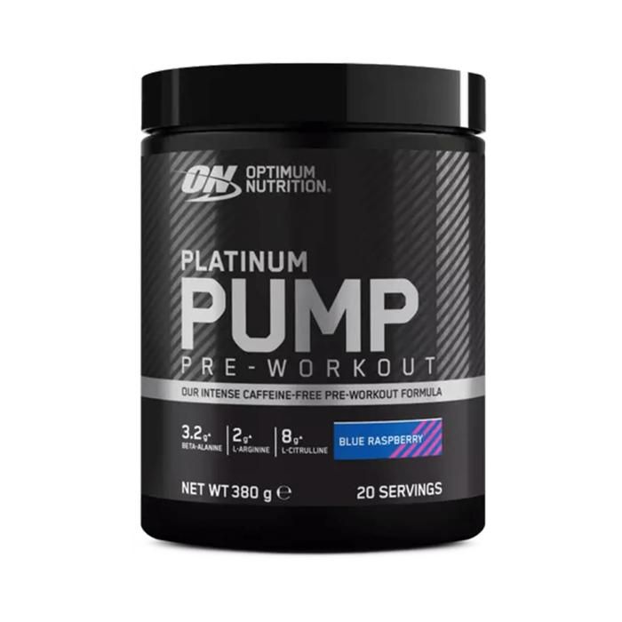 Pre-workout sans caféine Optimum Nutrition - Platinum Pump Pre-Workout - Blue Raspberry 380g