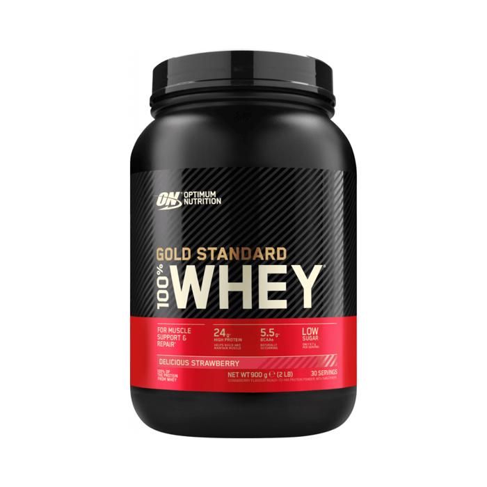 100% Whey Gold Sta 2lbs Fraise délicieuse Optimum Nutrition Proteine