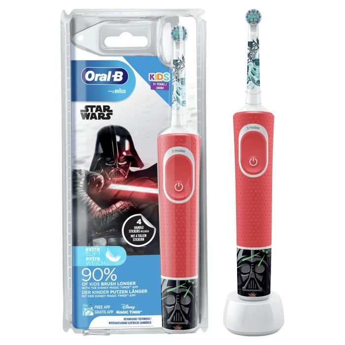Oral-B Kids - Brosse à Dents Électrique - A partir de 3 ans - Disney La Reine des neiges ou Star Wars