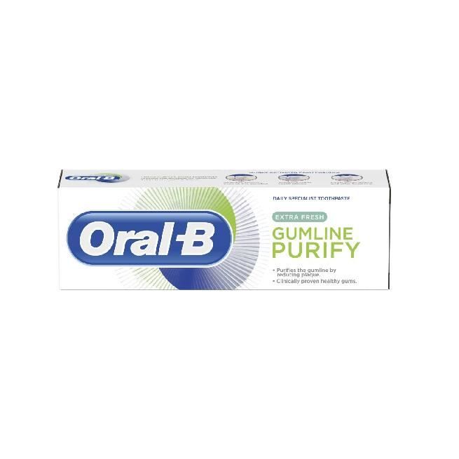 oral b dentifrice gumline purify extra fresh 75ml