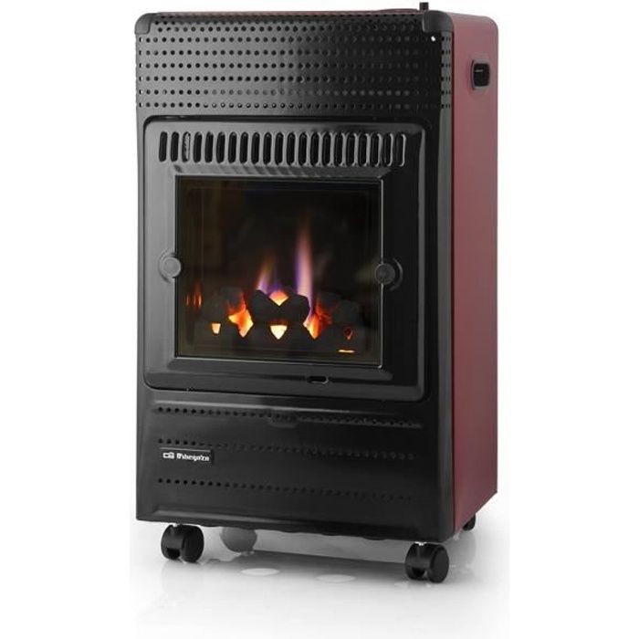 Chauffage à gaz - Orbegozo - HBF95 - 3500W - Effet flamme - Rouge