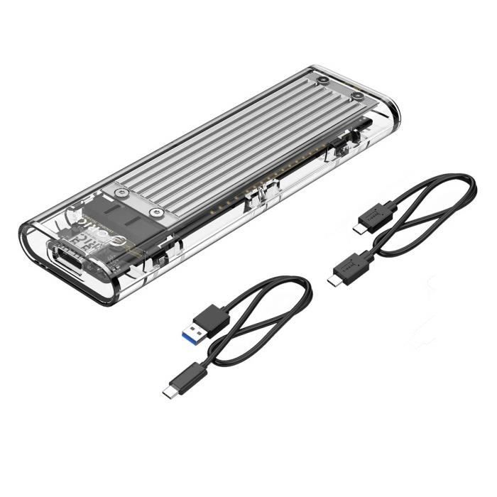 ORICO NVME M.2 vers Type-C USB3.1 Gen2 10Gbps Transparent Boîtier Externe de Adaptateur pour Disque Dur de 2280 PCI-E M2 M-Key SSD