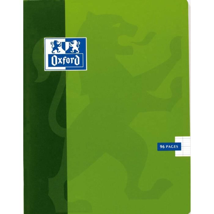 Cahier Piqué A4 Seyès 96 pages 90g Couv. Pélliculée.