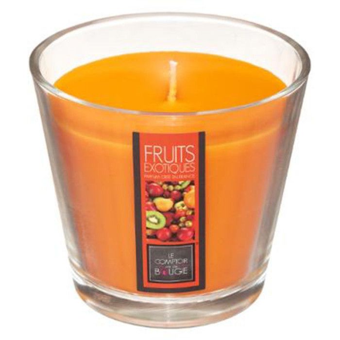 Bougie Parfumée en Verre "Nina" 190g Fruits Exotiques Orange