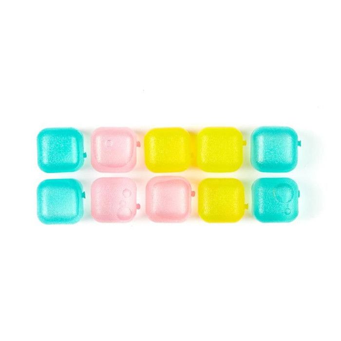 Lot de 10 Glaçons Réutilisables "Carrés" 2cm Multicolore