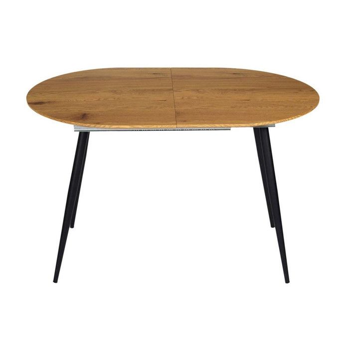 Table à Manger "extensible" 160cm Naturel & Noir - Paris Prix Marron