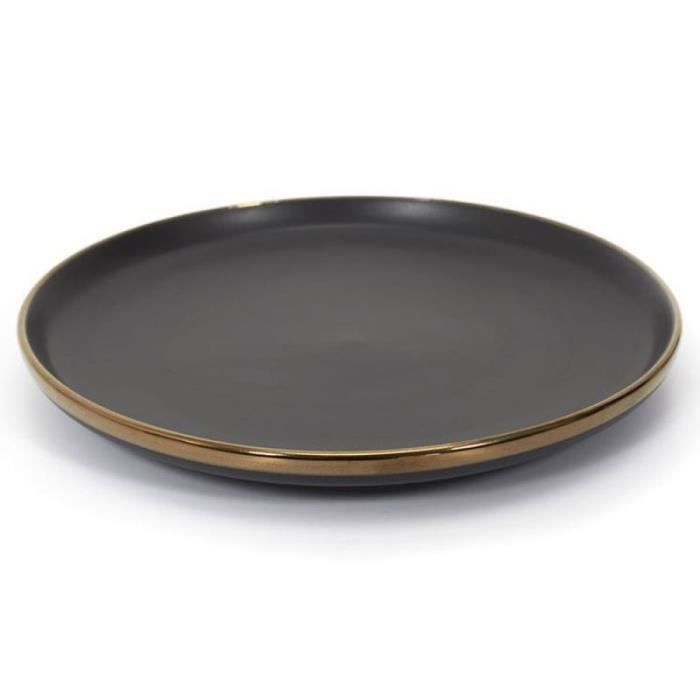 Lot De 6 Assiettes à Dessert "moscou" 20cm Noir - Paris Prix